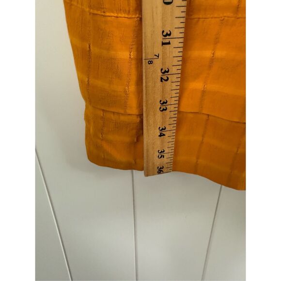 $160 ANTHROPOLOGIE‎ Maeve Pintucked Collar v-neck Mini Dress size S gold - Picture 7 of 12